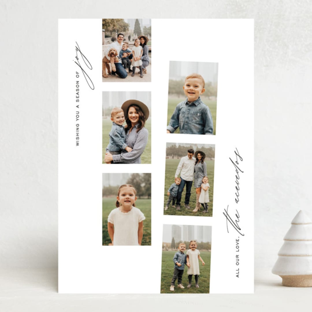 "photo strip" - Holiday Cards in Snow by Olivia Kanaley Inman - Front