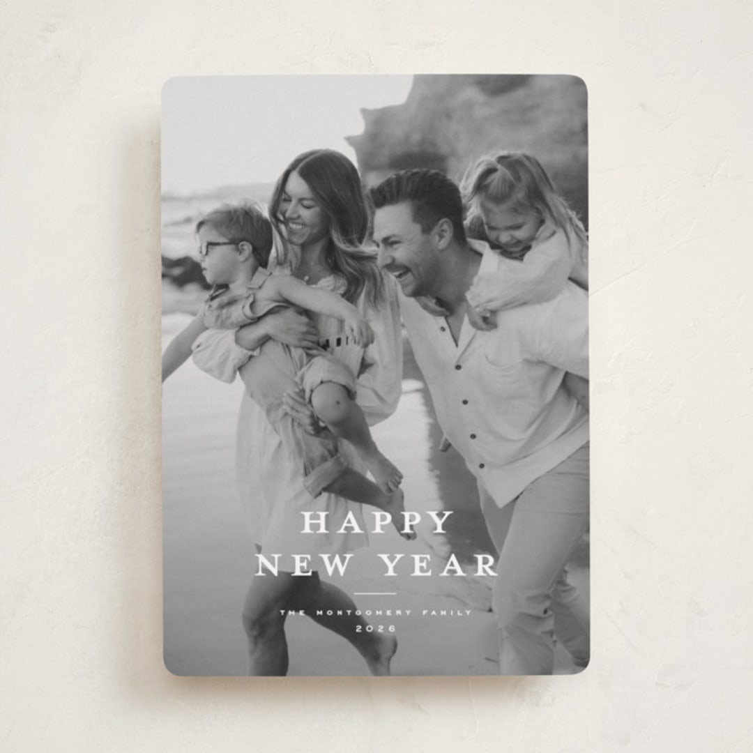 "Wonderful Christmas Time" - Holiday Cards in Snowflake by Wildfield Paper Co - Front