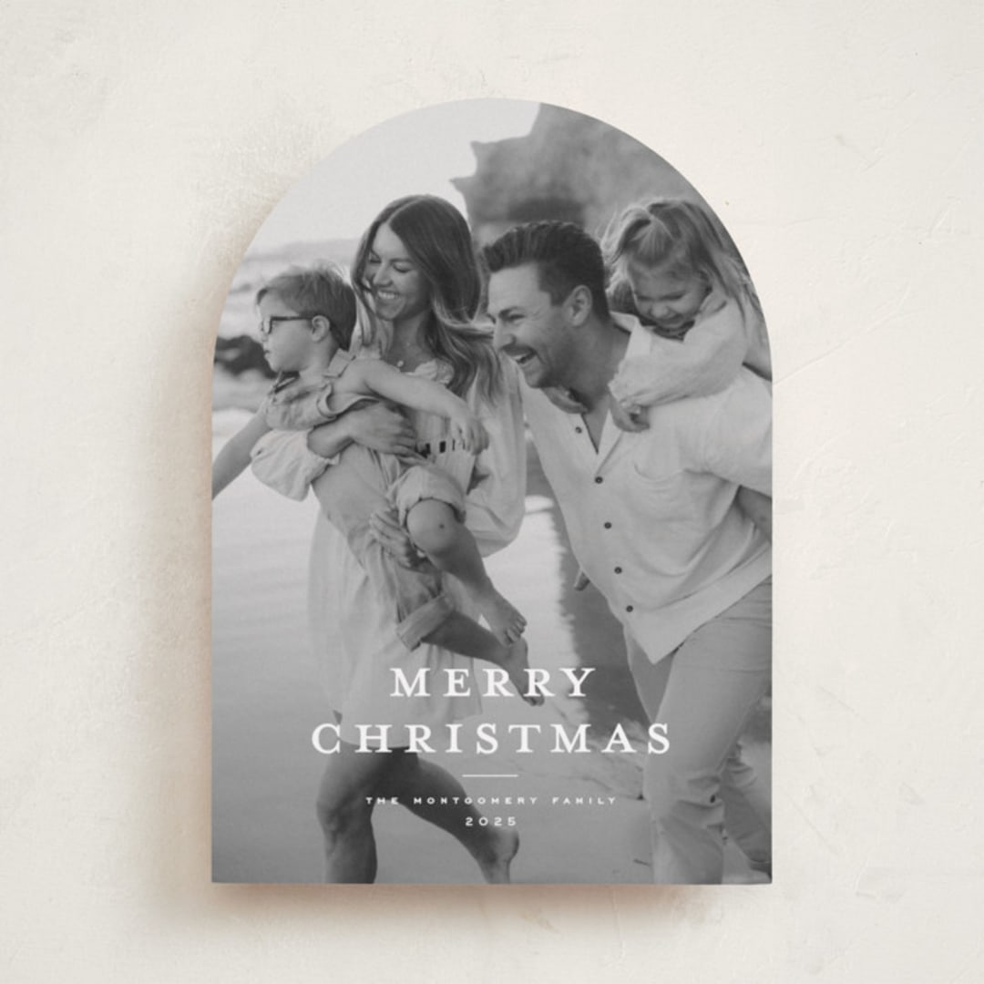 "Wonderful Christmas Time" - Holiday Cards in Snowflake by Wildfield Paper Co - Front