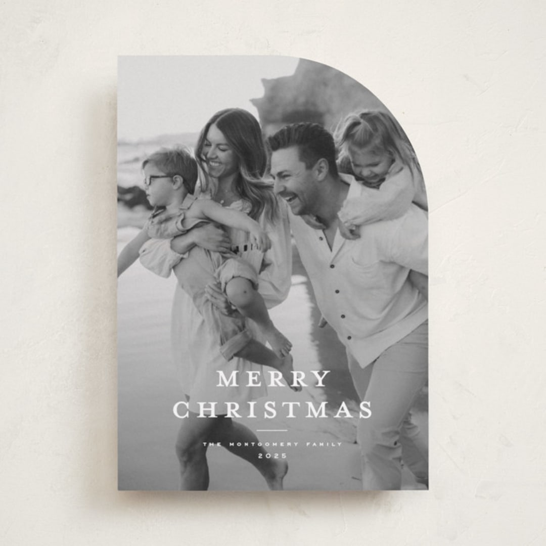 "Wonderful Christmas Time" - Holiday Cards in Snowflake by Wildfield Paper Co - Front