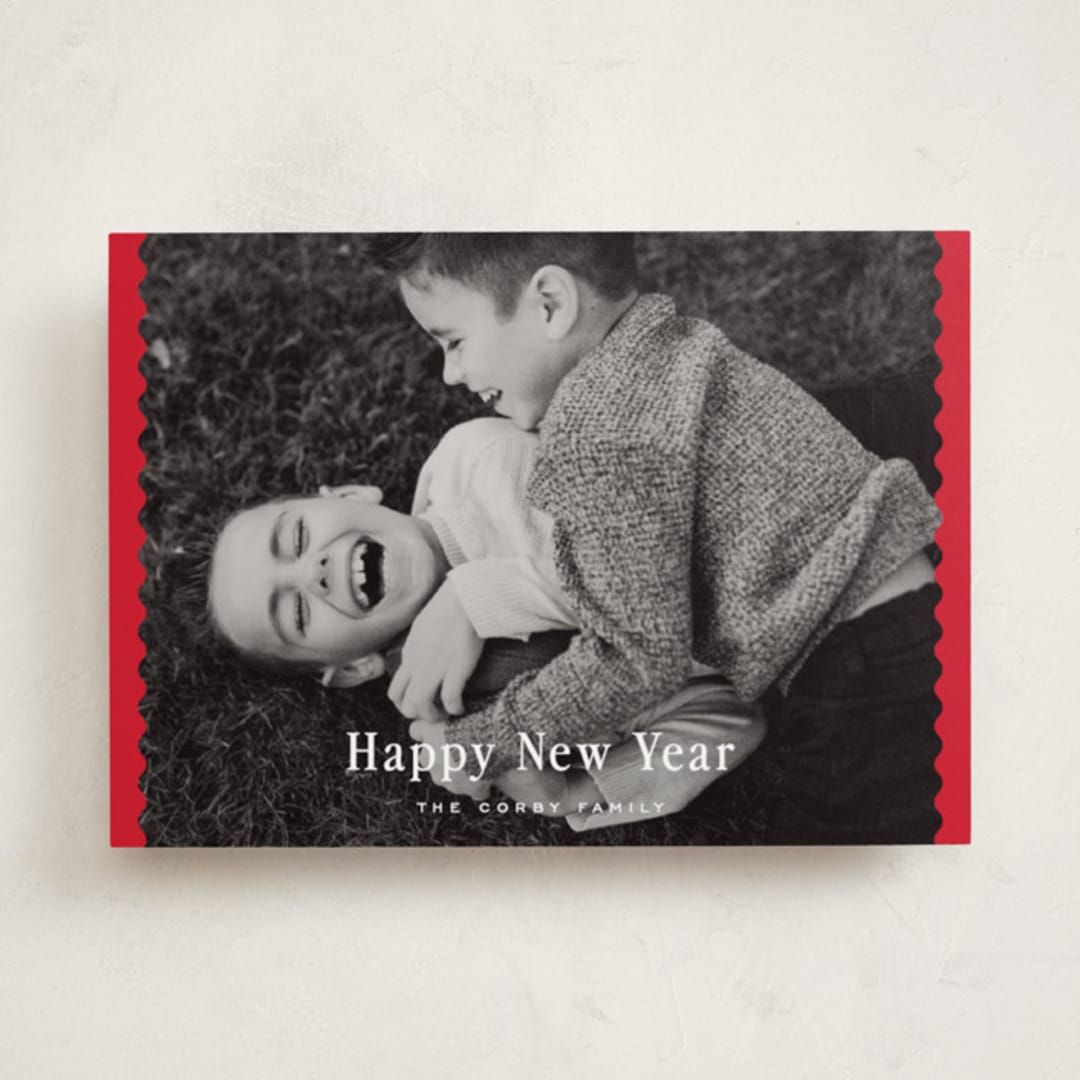 "ric-rac trim" - Holiday Cards in Holly by Sara Hicks Malone - Front