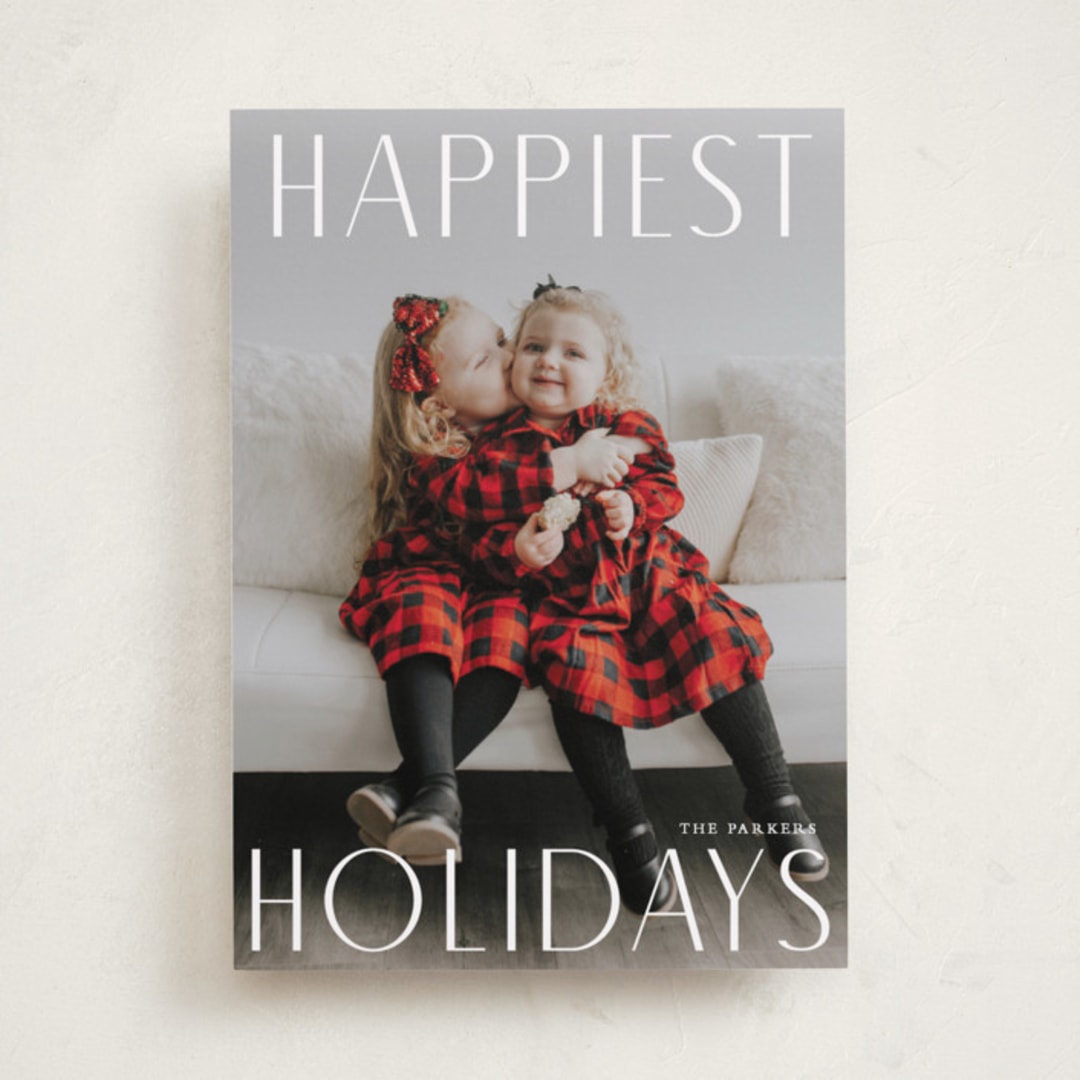 "Elegant Holiday" - Holiday Cards in Cotton by Angela Thompson - Front