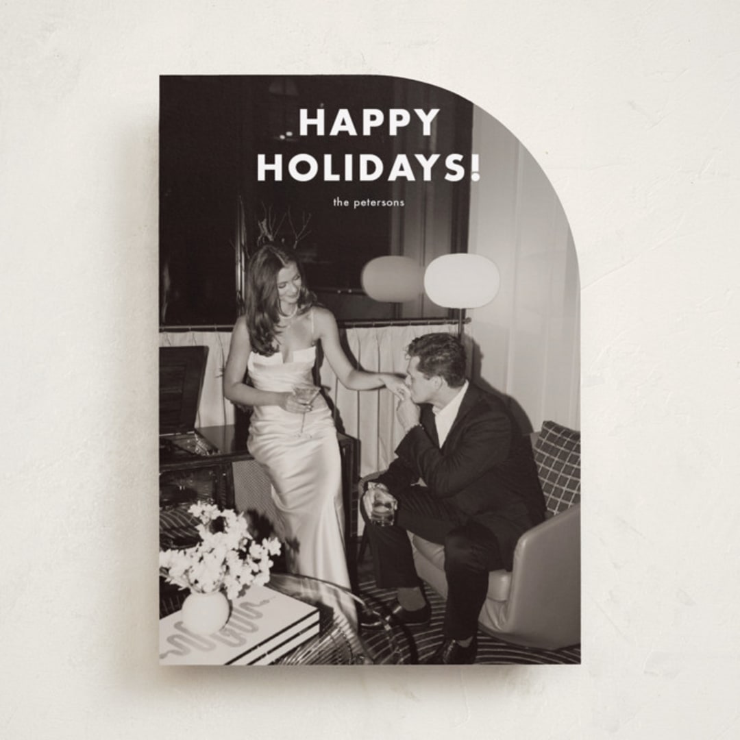 "Simple greetings" - Holiday Cards in Snowfall by Stacey Meacham - Front