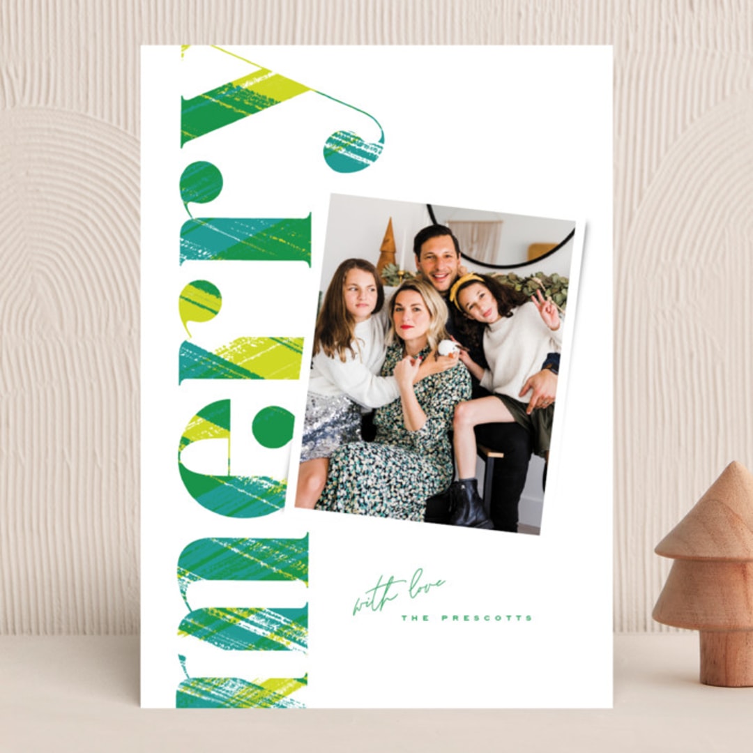 "Painted" - Holiday Cards in Frost by Oscar and Emma - Karly Depew - Front