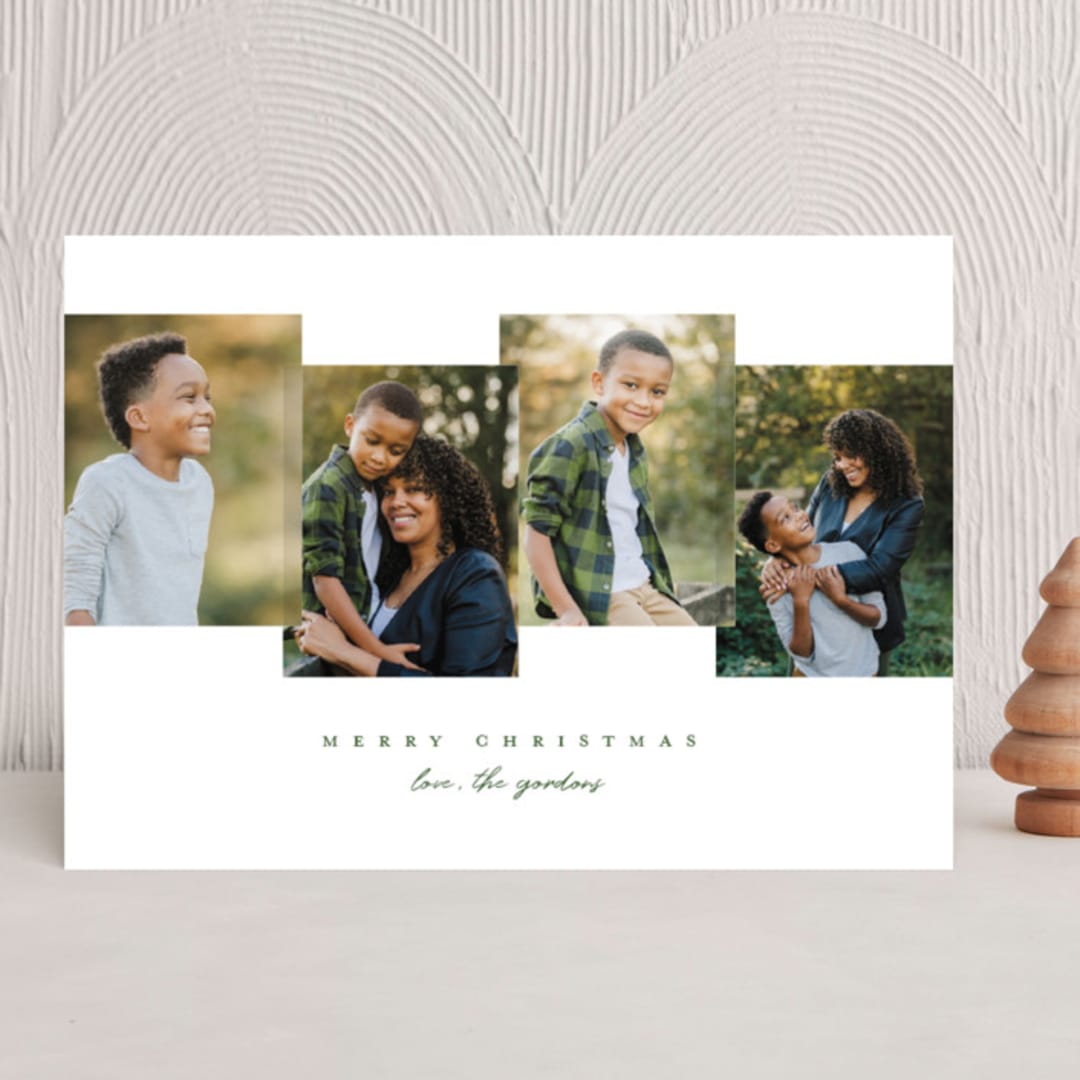 "Overlapping" - Holiday Cards in Pine by Brianne Larsen - Front