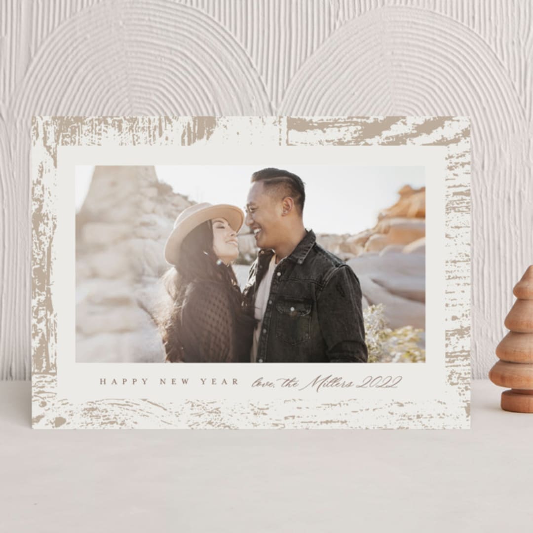 "Warm Pine" - Holiday Cards in Ecru by AK Graphics - Front