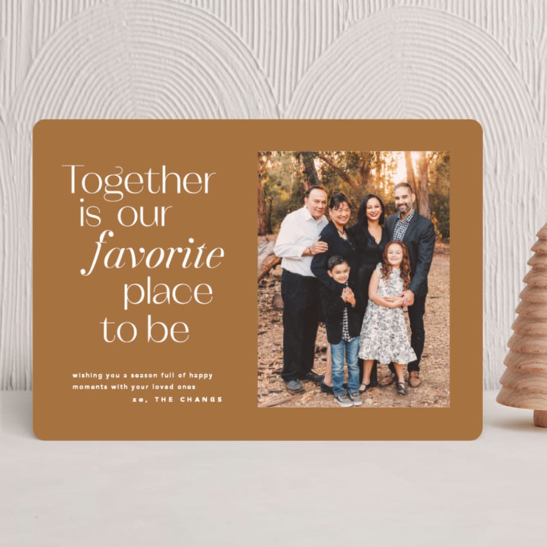 "Together is our favourite place" - Holiday Cards in Toffee by Creo Study - Front