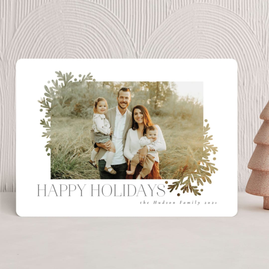 "Growing Frame" - Holiday Cards in Snowflake by Monika Torun - Front