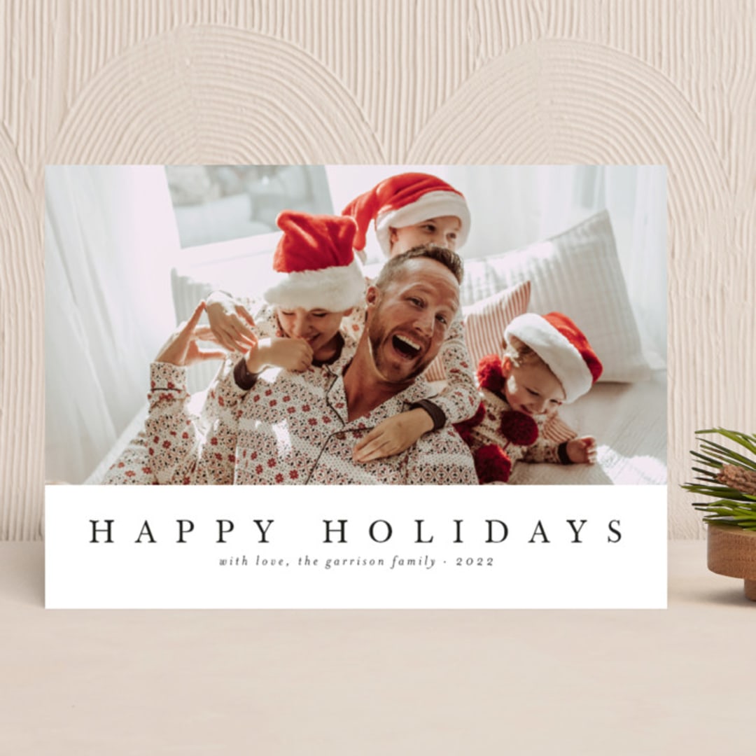 "Family Holiday" - Holiday Cards in Ebony by Chris Griffith - Front