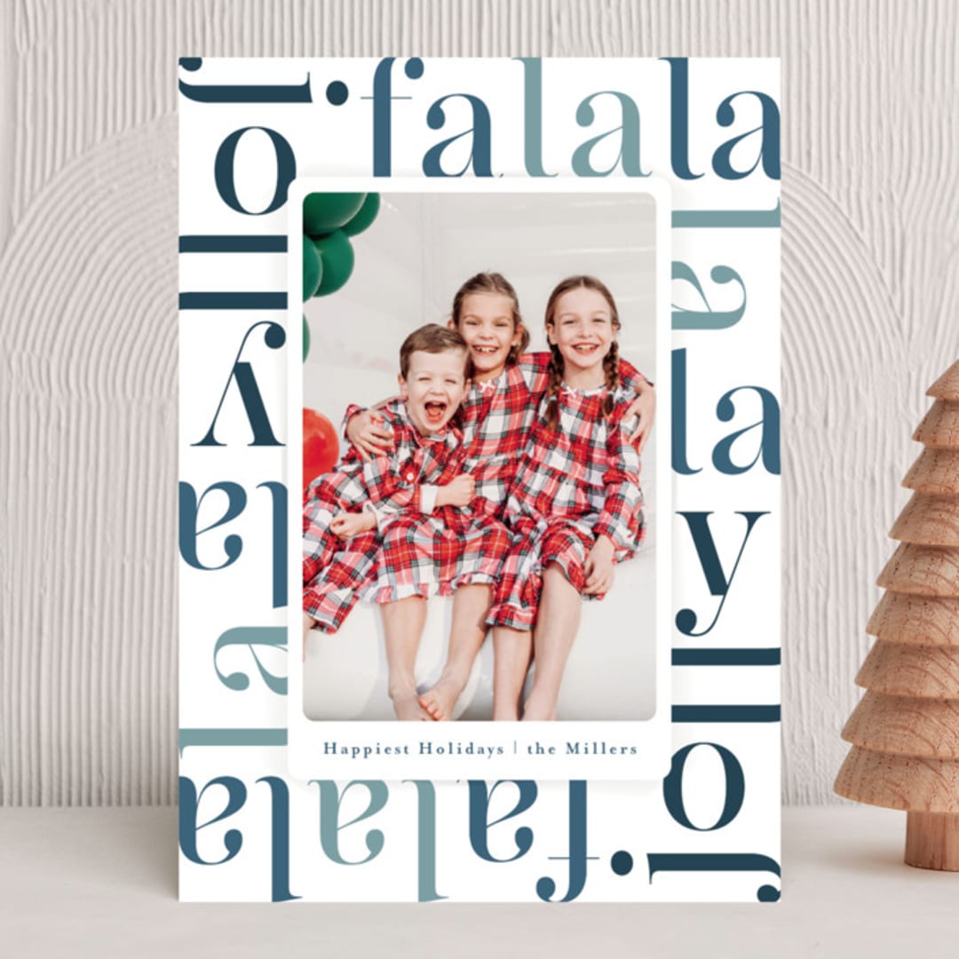"Jolly Fa La La" - Holiday Cards in Silent Night by Angela Marzuki - Front