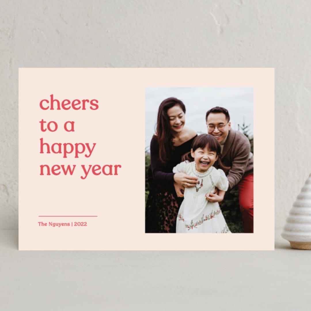 "Candid" - Holiday Cards in Peppermint by Annie Clark - Front