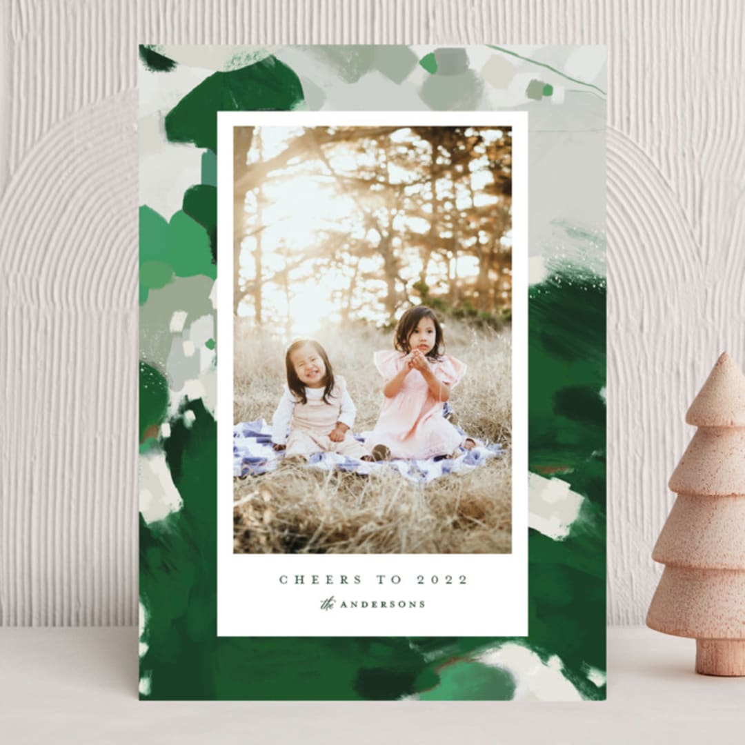 "Blithely" - Holiday Cards in Shamrock by Alaina Cherup - Front