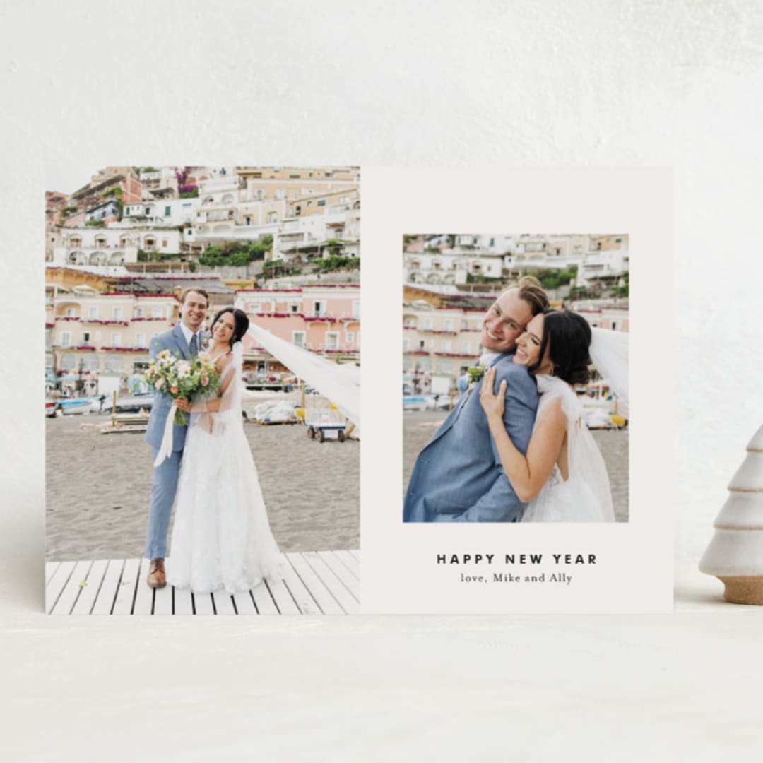 "Two Tone" - Holiday Cards in Cream by Ani Somi - Front