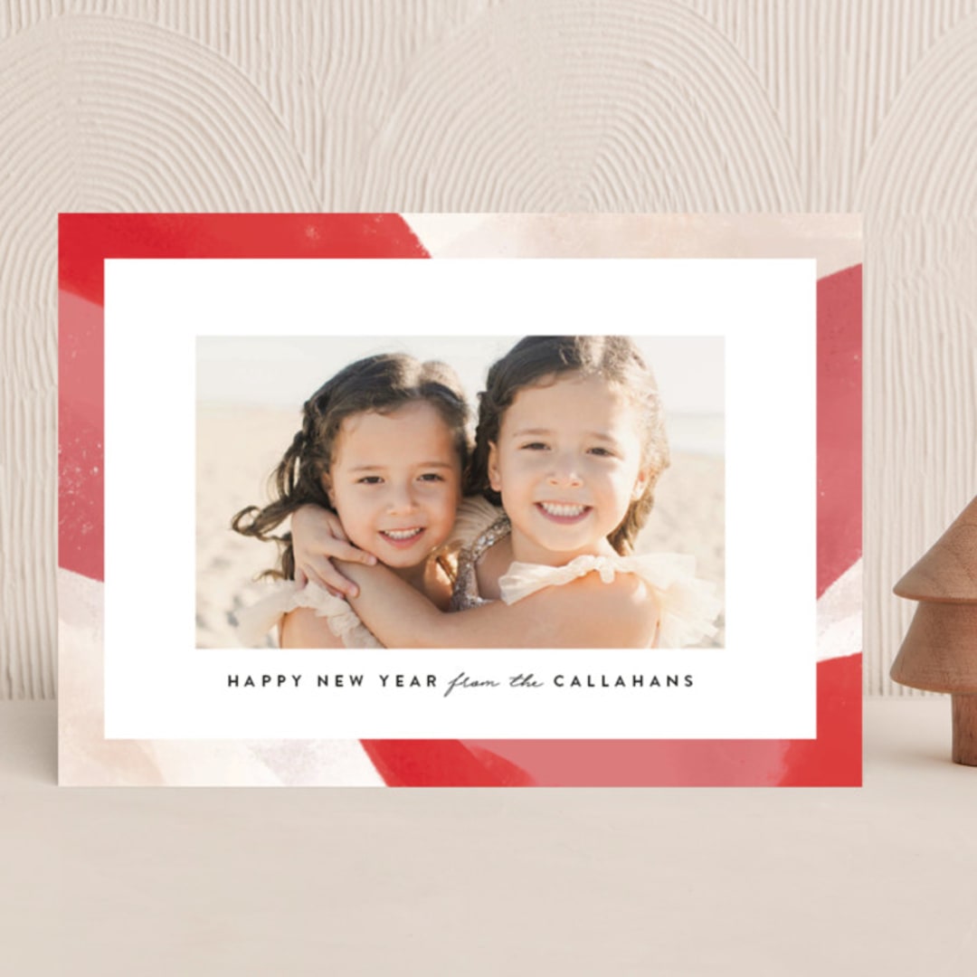 "Pepperminted" - Holiday Cards in Cherry Cordial by Julie Murray - Front