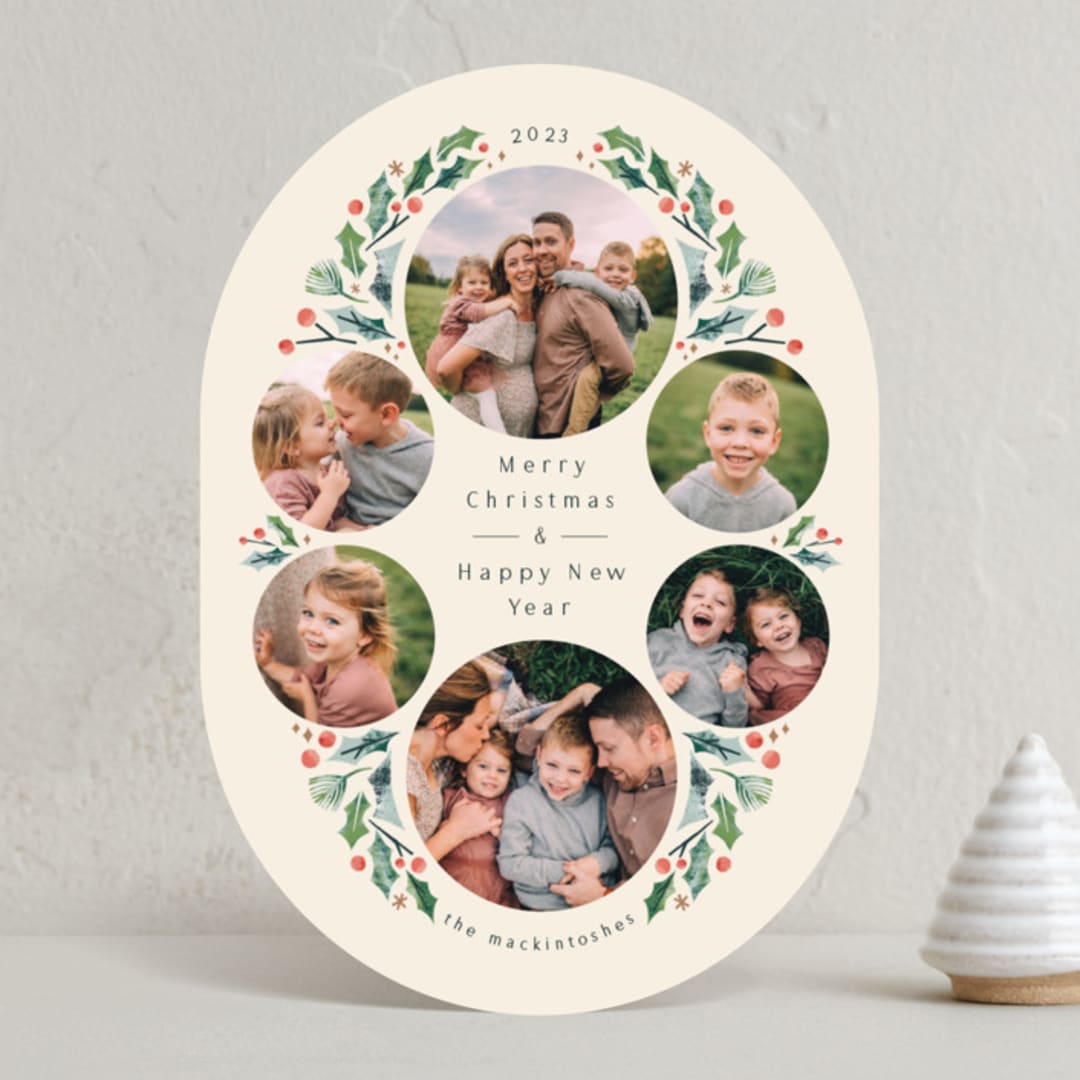 "Six Times Happier" - Holiday Cards in Sugar by Pati Cascino - Front