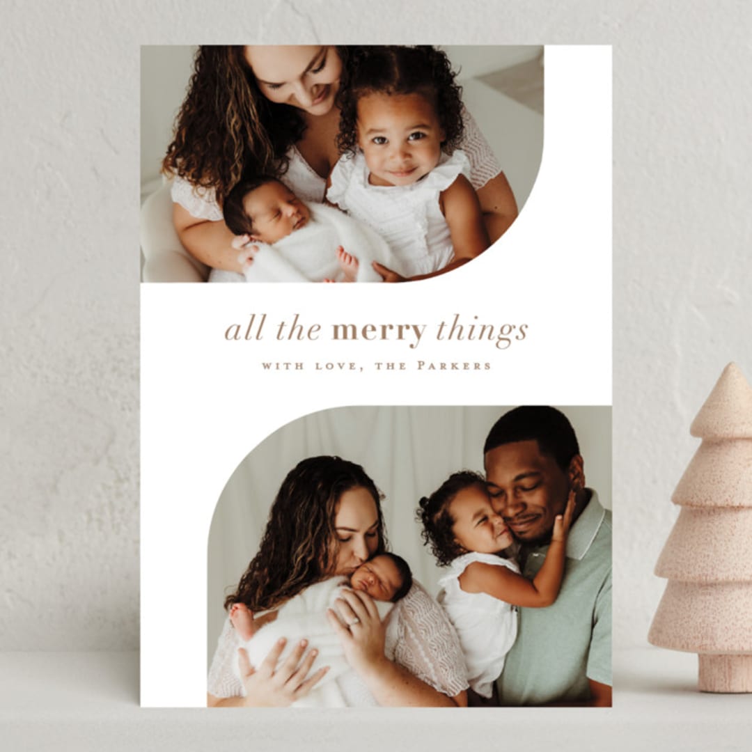 "Merry Things" - Holiday Cards in Fawn by AK Graphics - Front
