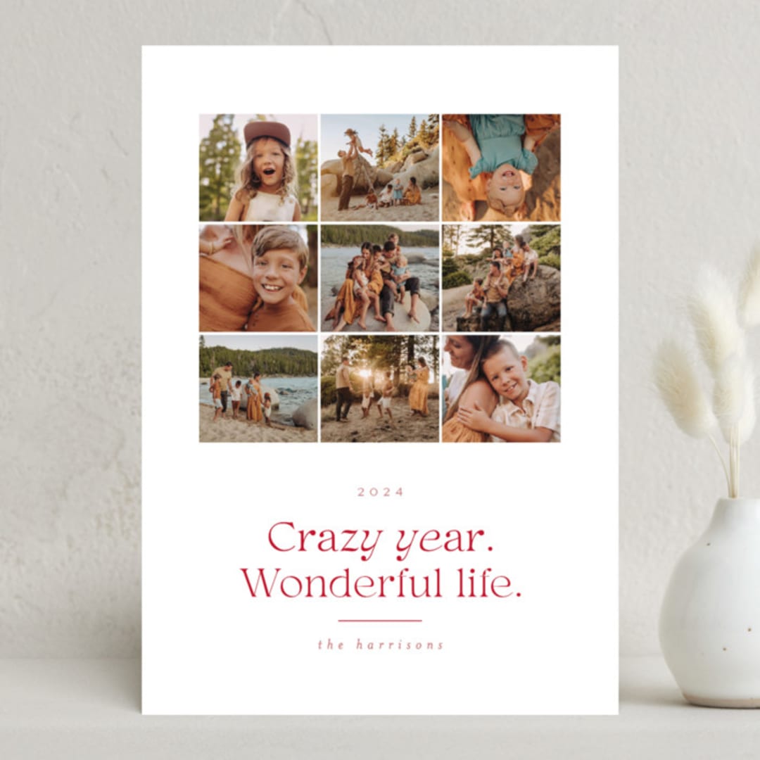 "Crazy Wonderful Life" - Holiday Cards in Peppermint by Erin L. Wilson - Front