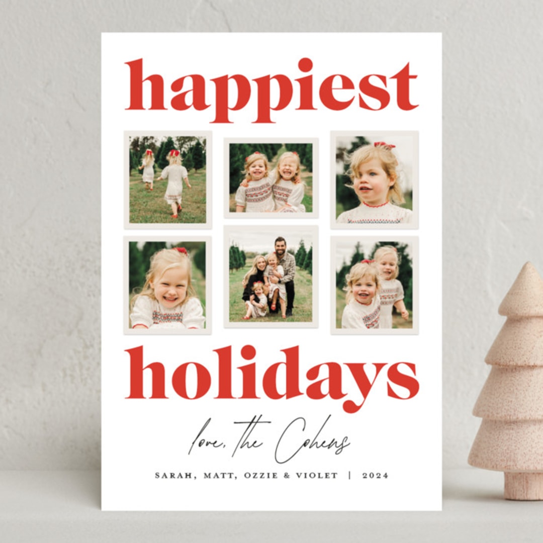 "Earthen" - Holiday Cards in Ruby by Sarah Curry - Front