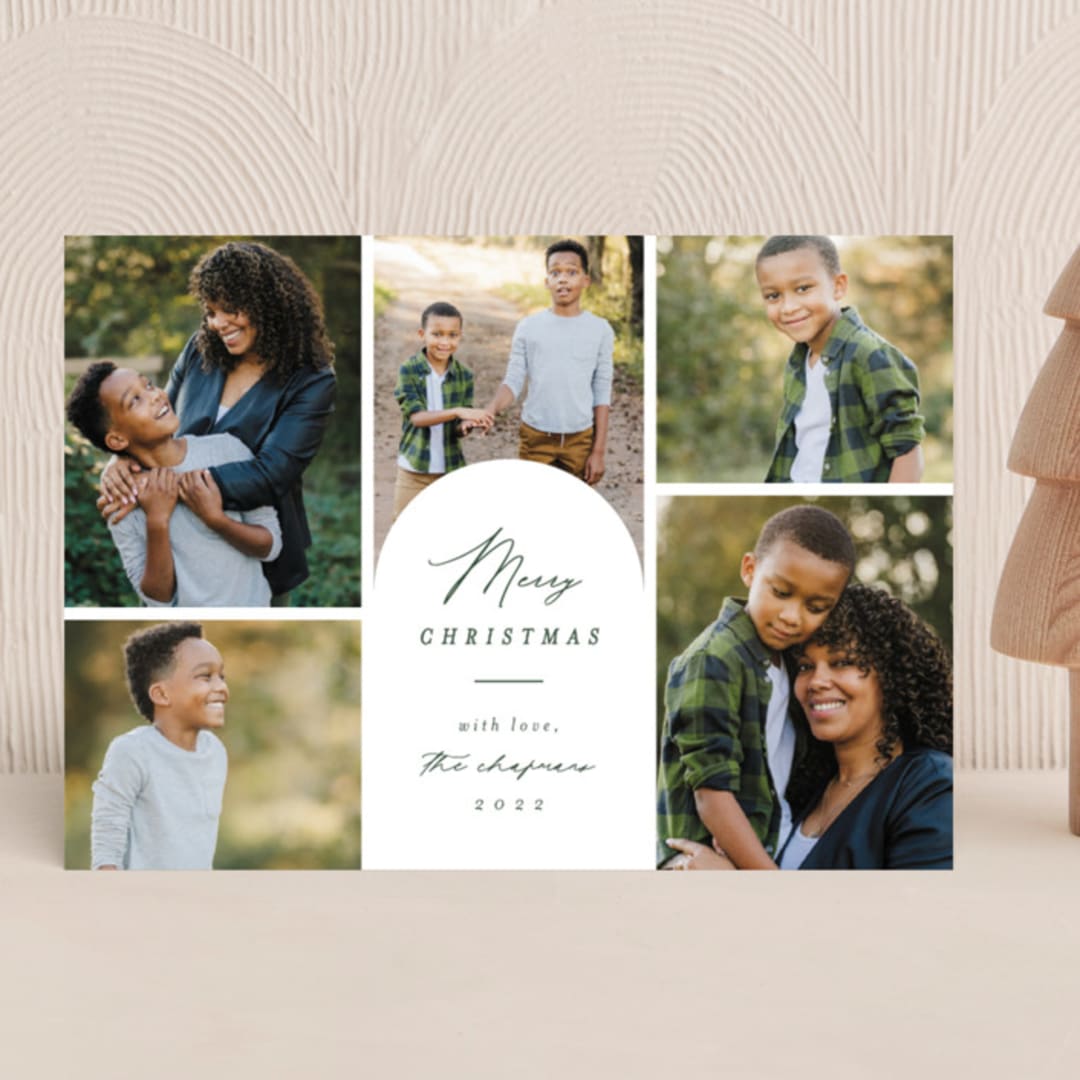 "Arch Display" - Holiday Cards in Pine by Brianne Larsen - Front