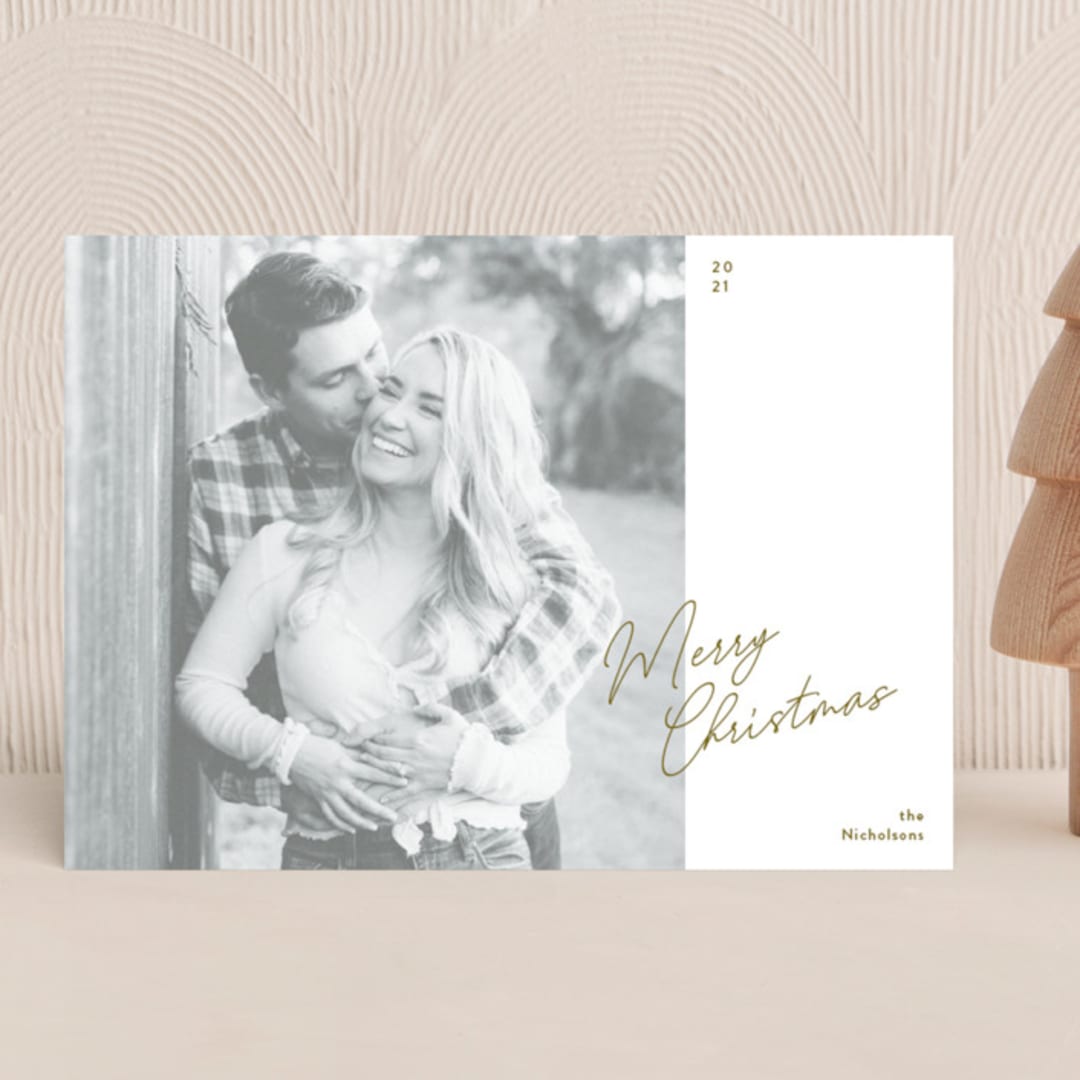 "Simple Edit" - Holiday Cards in Ginger by Wendy Chung - Front