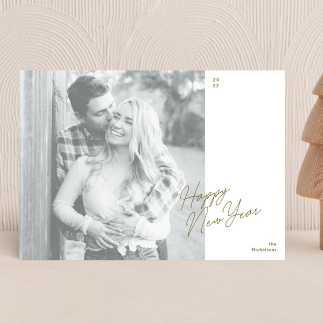 "Simple Edit" - Holiday Cards in Ginger by Wendy Chung - Front