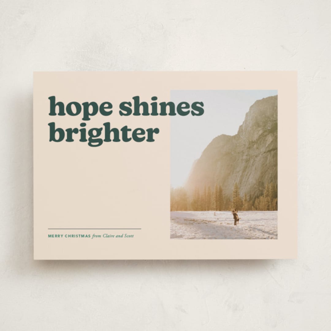 "headline" - Holiday Cards in Spruce by Annie Clark - Front