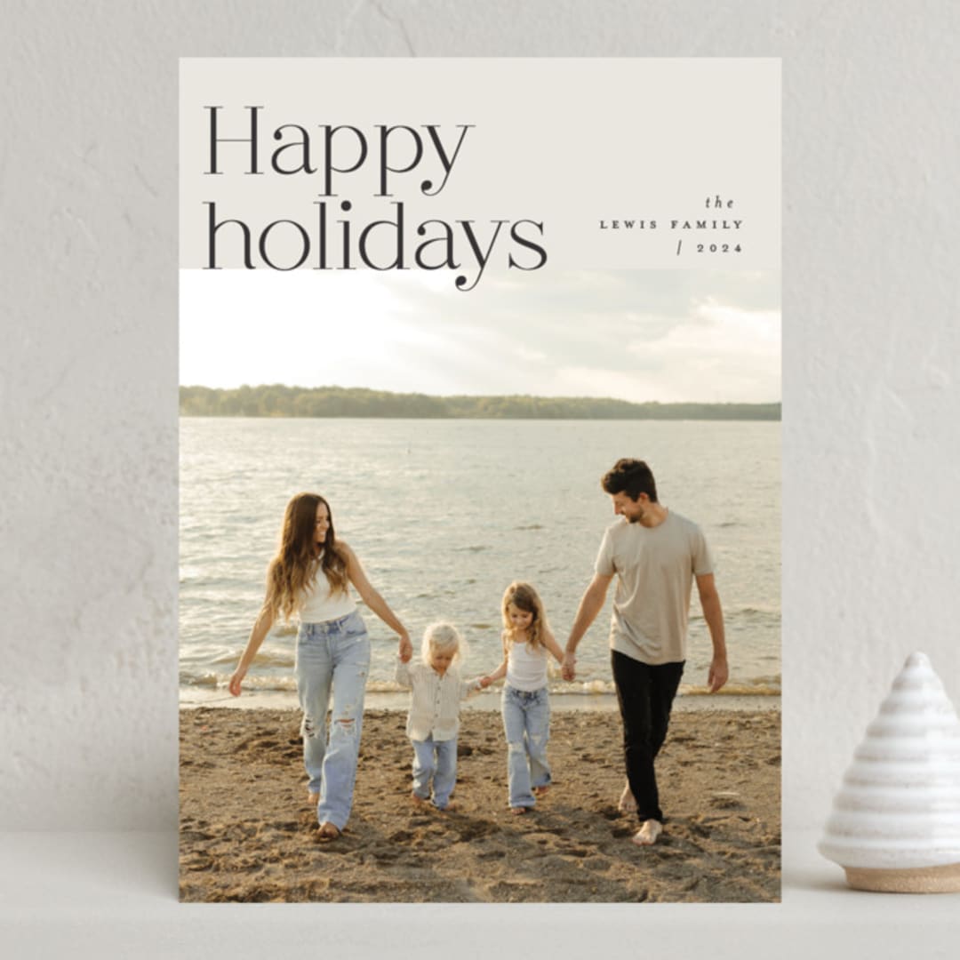 "The Editor" - Holiday Cards in Ivory by Carolyn Nicks - Front