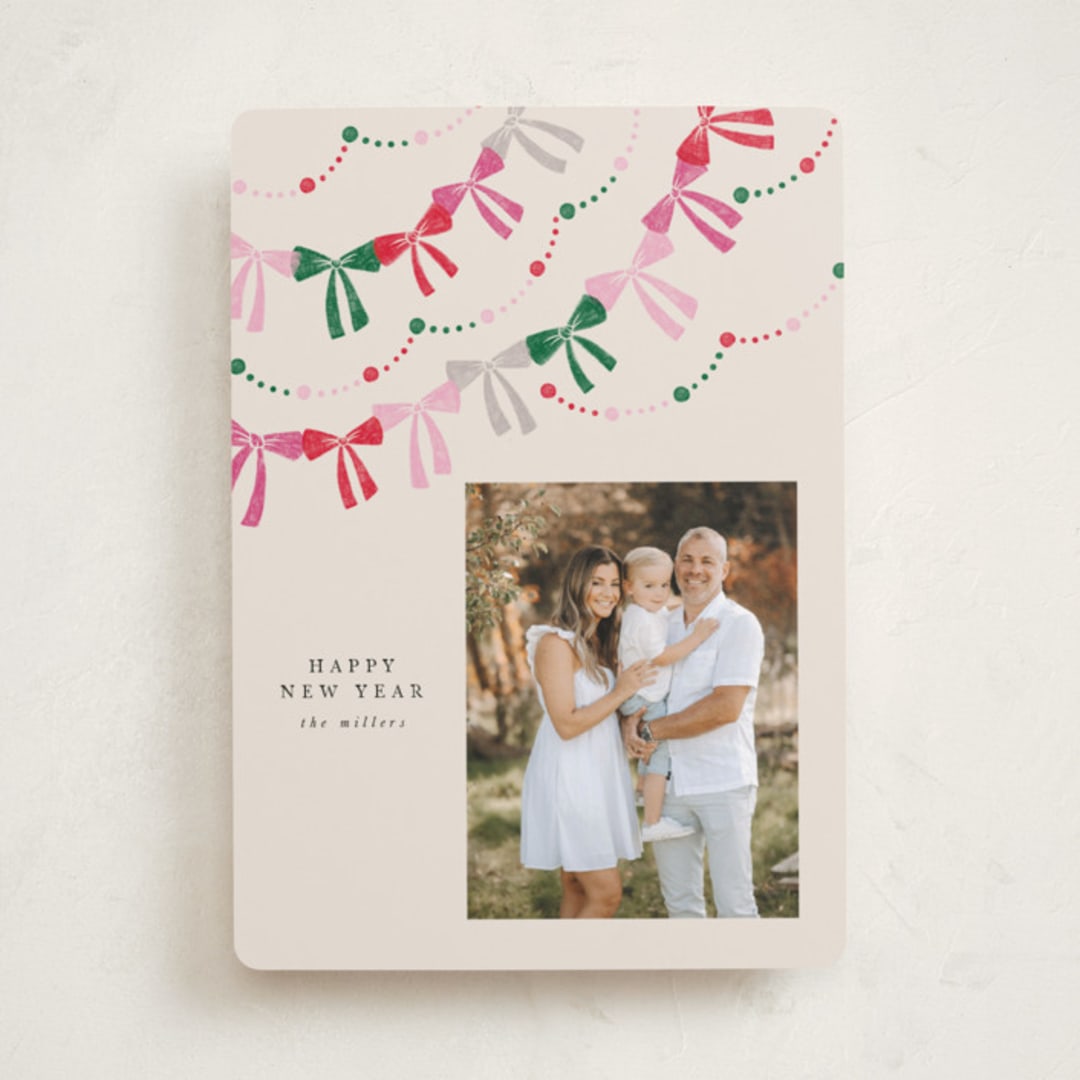 "bow garland" - Holiday Cards in Gumdrop by Vivian Yiwing - Front