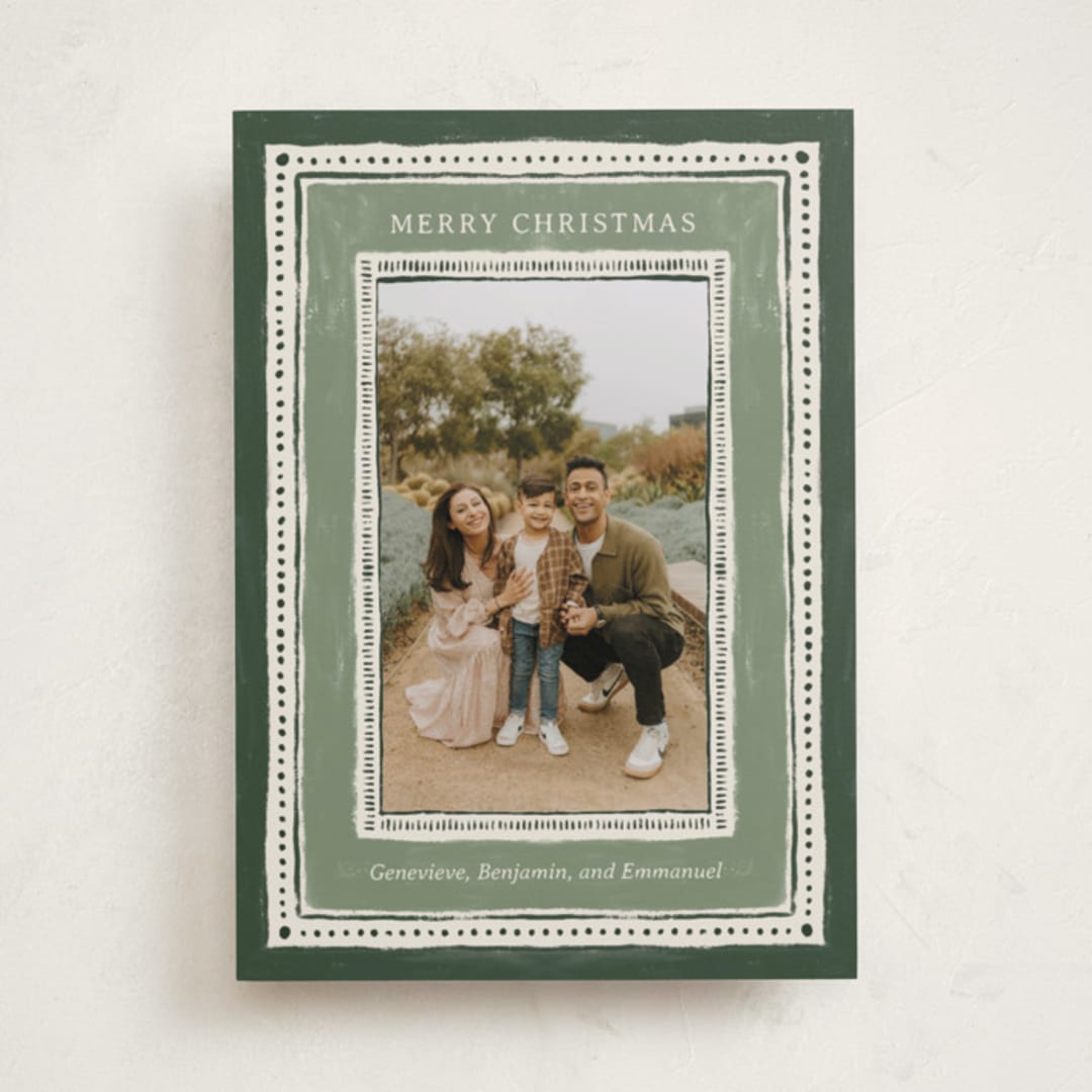 "Painted Jubilance" - Holiday Cards in Evergreen by Kercia Jane - Front
