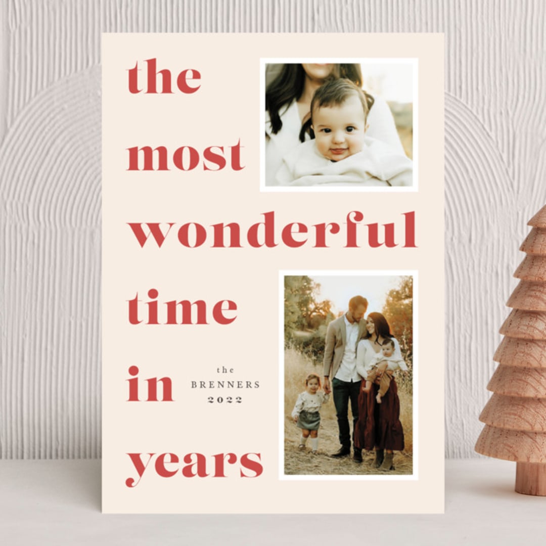 "It's Been Years" - Holiday Cards in Winter Rose by Carrie ONeal - Front