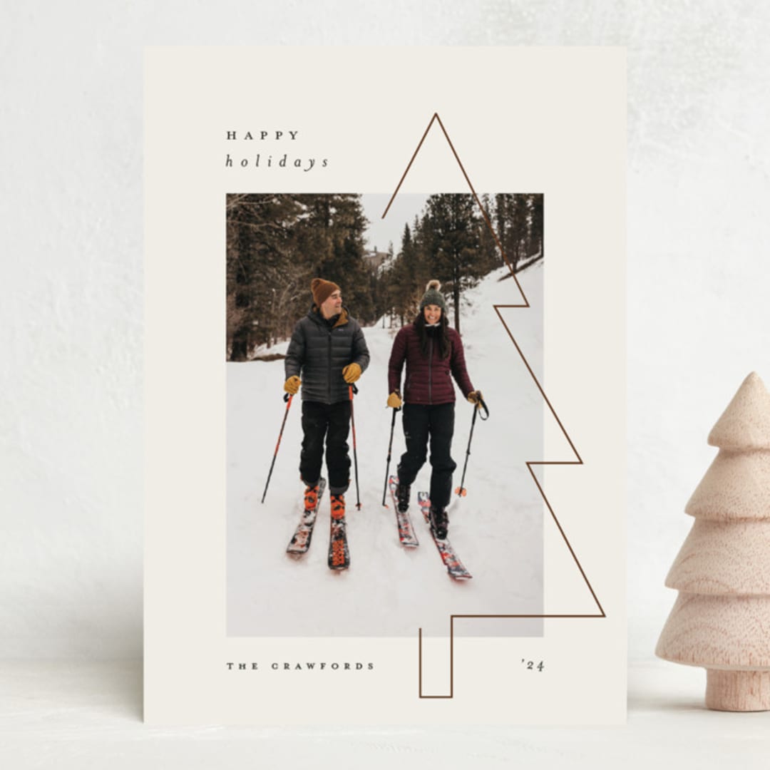 "tree clip" - Holiday Cards in Latte by Carolyn Nicks - Front