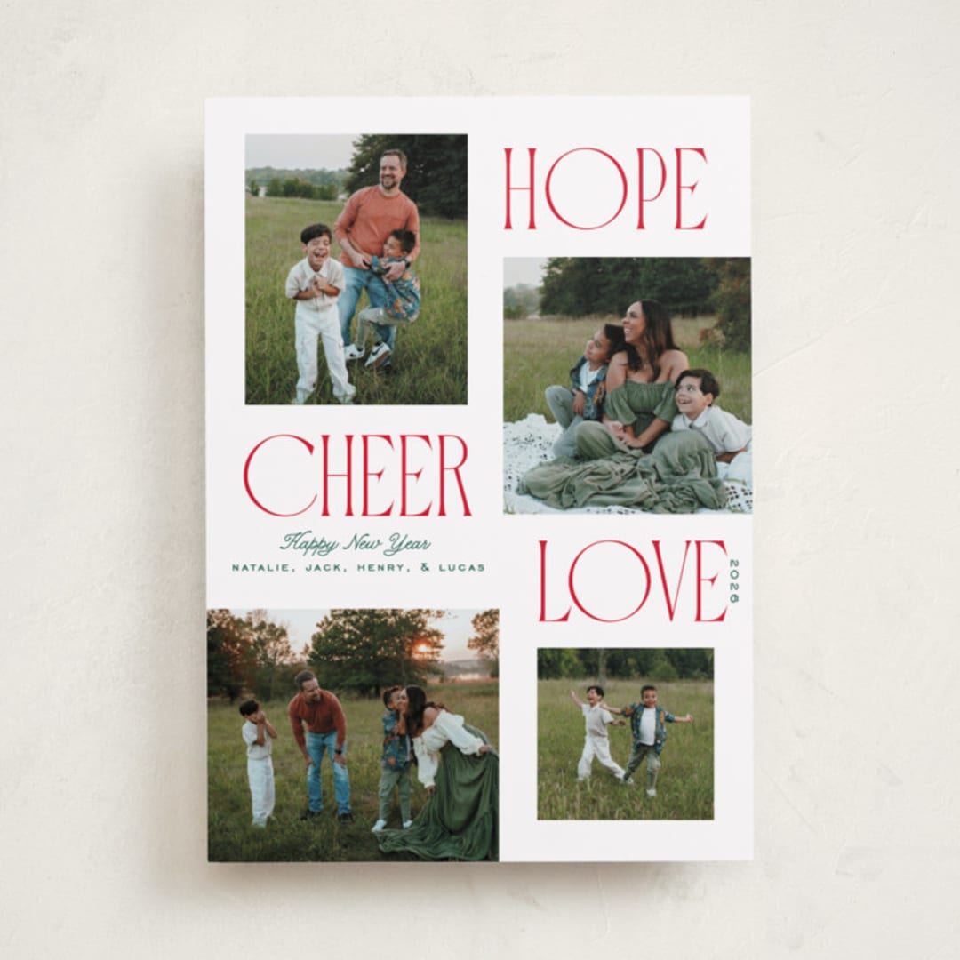 "Scrapbook" - Holiday Cards in Cardinal by Owl and Toad - Front