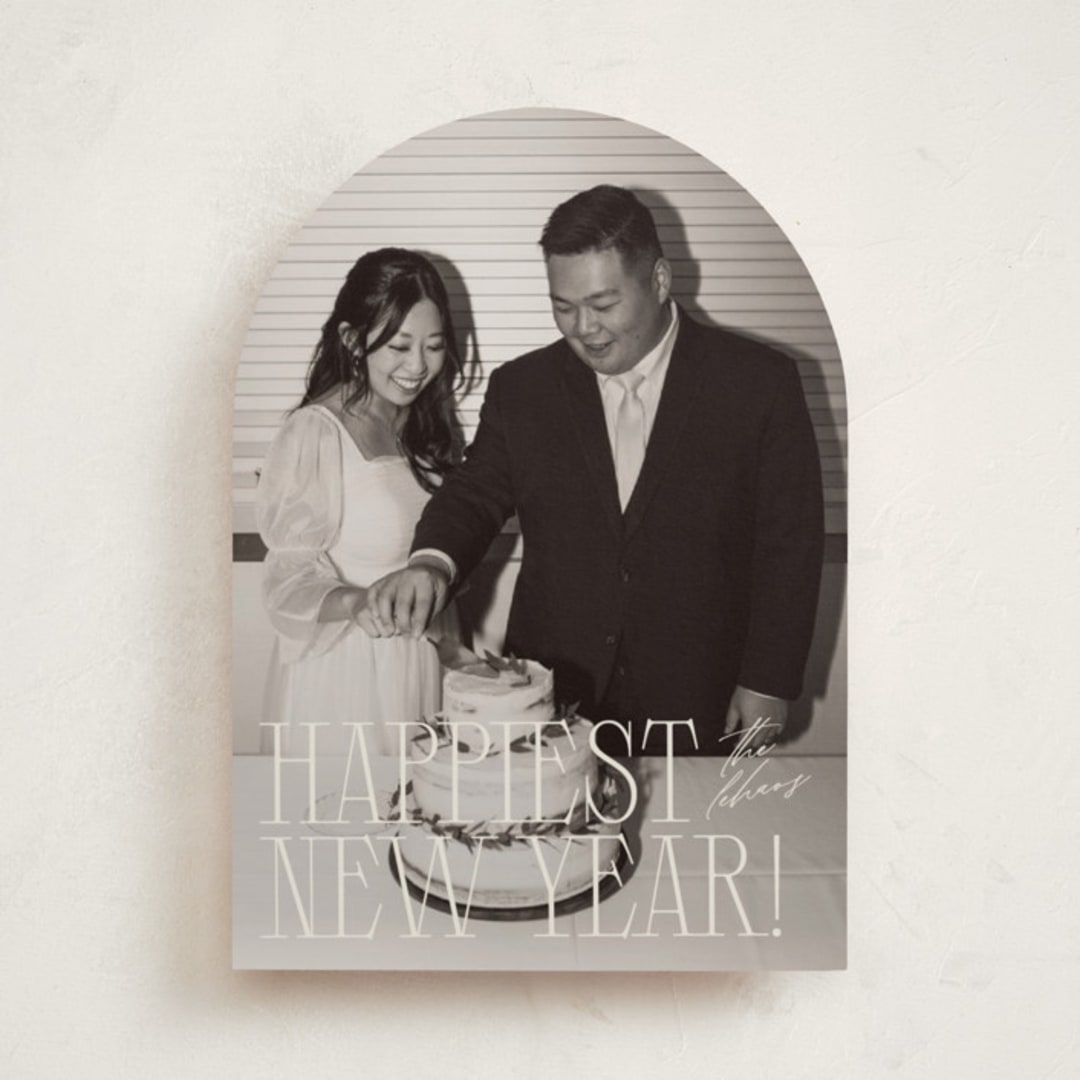 "serif married christmas" - Holiday Cards in Champagne by Ellen Schlegelmilch - Front