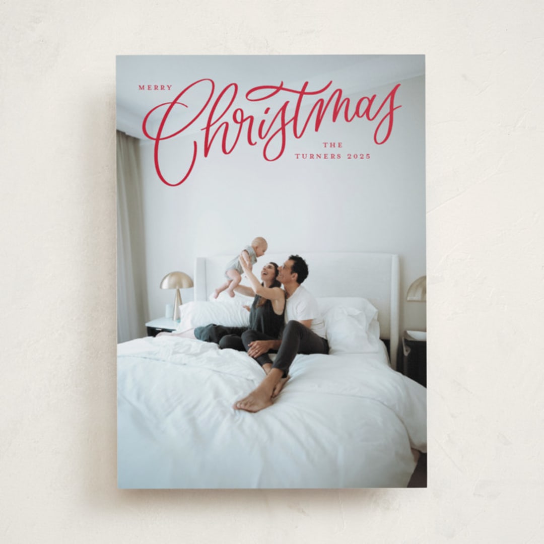 "Picture Perfect" - Holiday Cards in Holly Berry by Erin German - Front