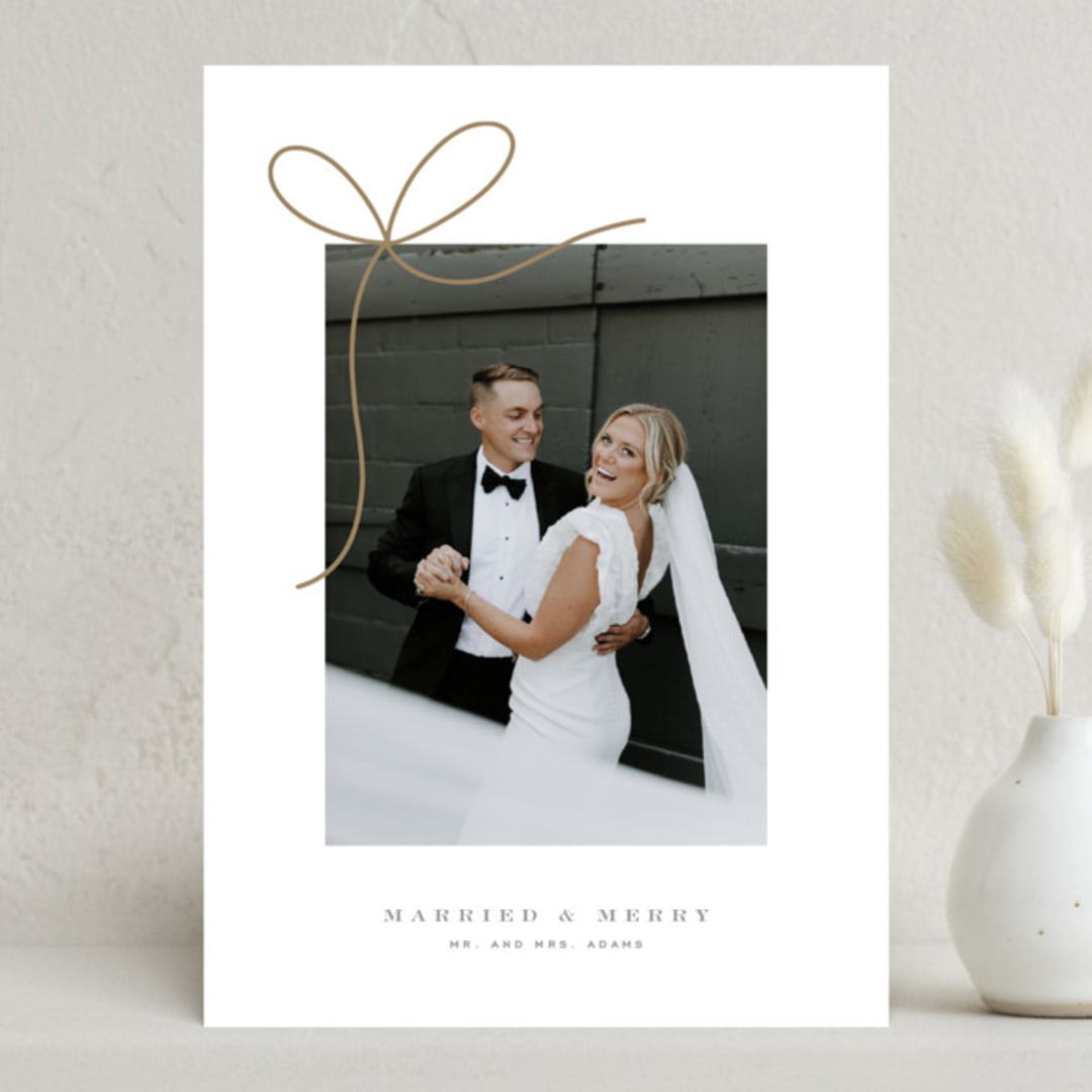 "Little Bow" - Holiday Cards in Winter by Yuliya Evseeva - Front