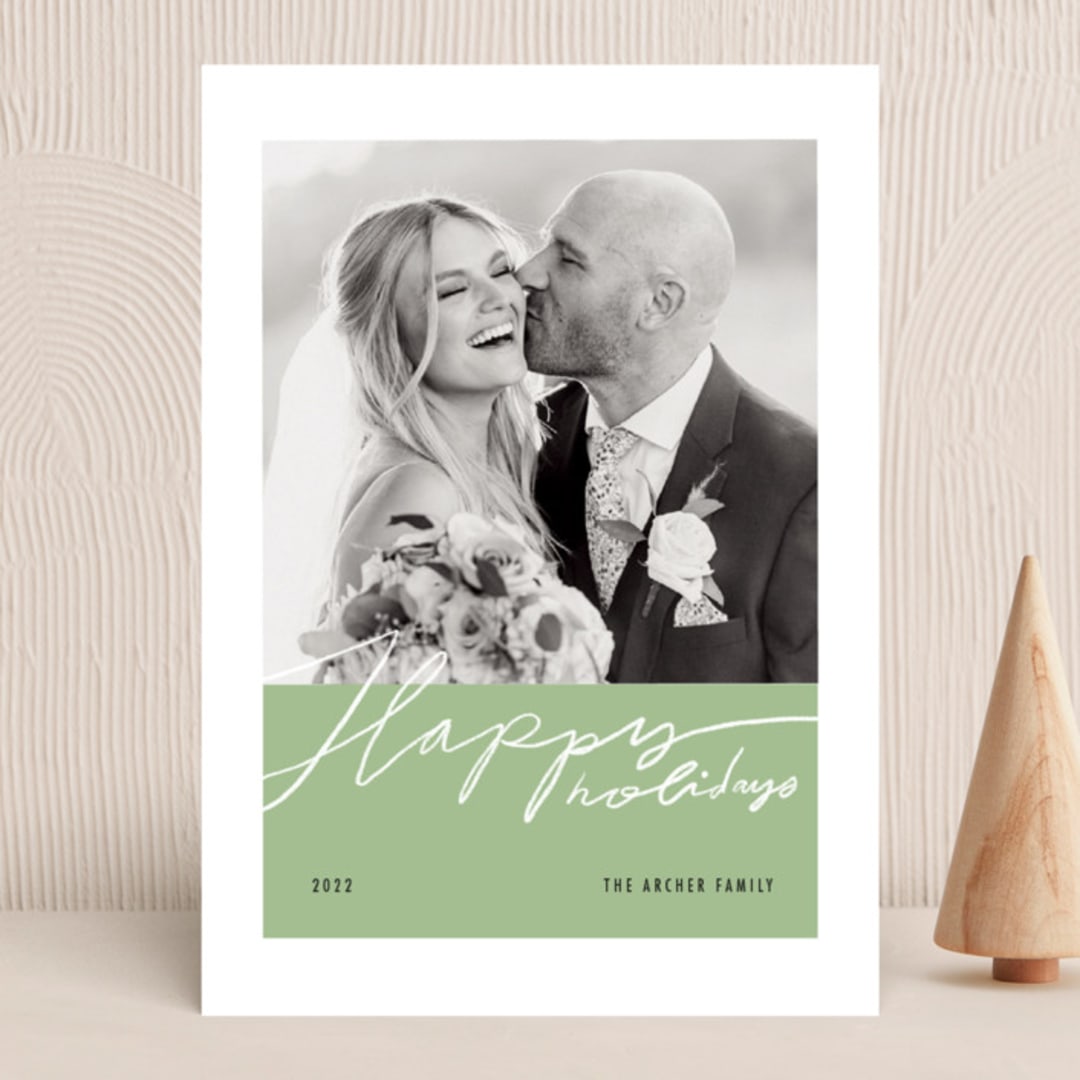 "Swatch" - Holiday Cards in Mint by Meg Gleason - Front