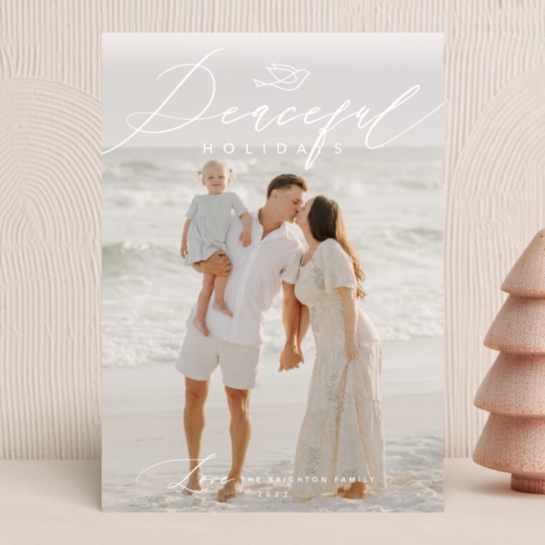 "Everlasting Joy" - Holiday Cards in Linen by Lori James - Front