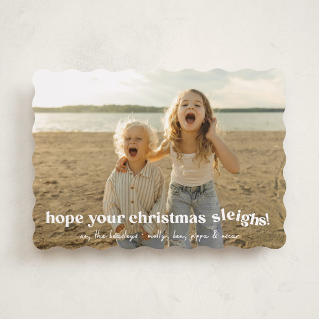 "Sleigh" - Holiday Cards in Snowfall by Megan Davis - Front
