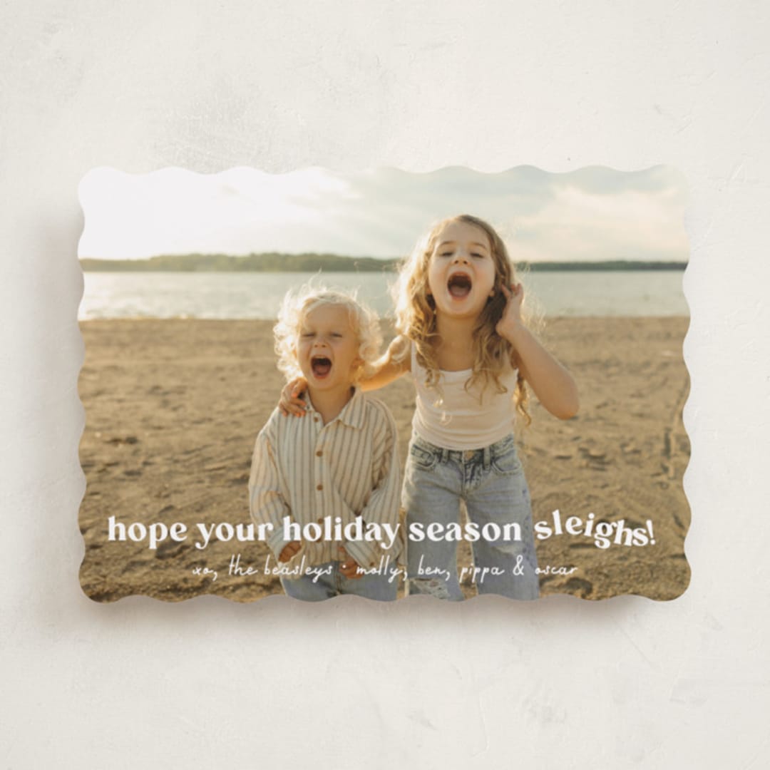 "Sleigh" - Holiday Cards in Snowfall by Megan Davis - Front