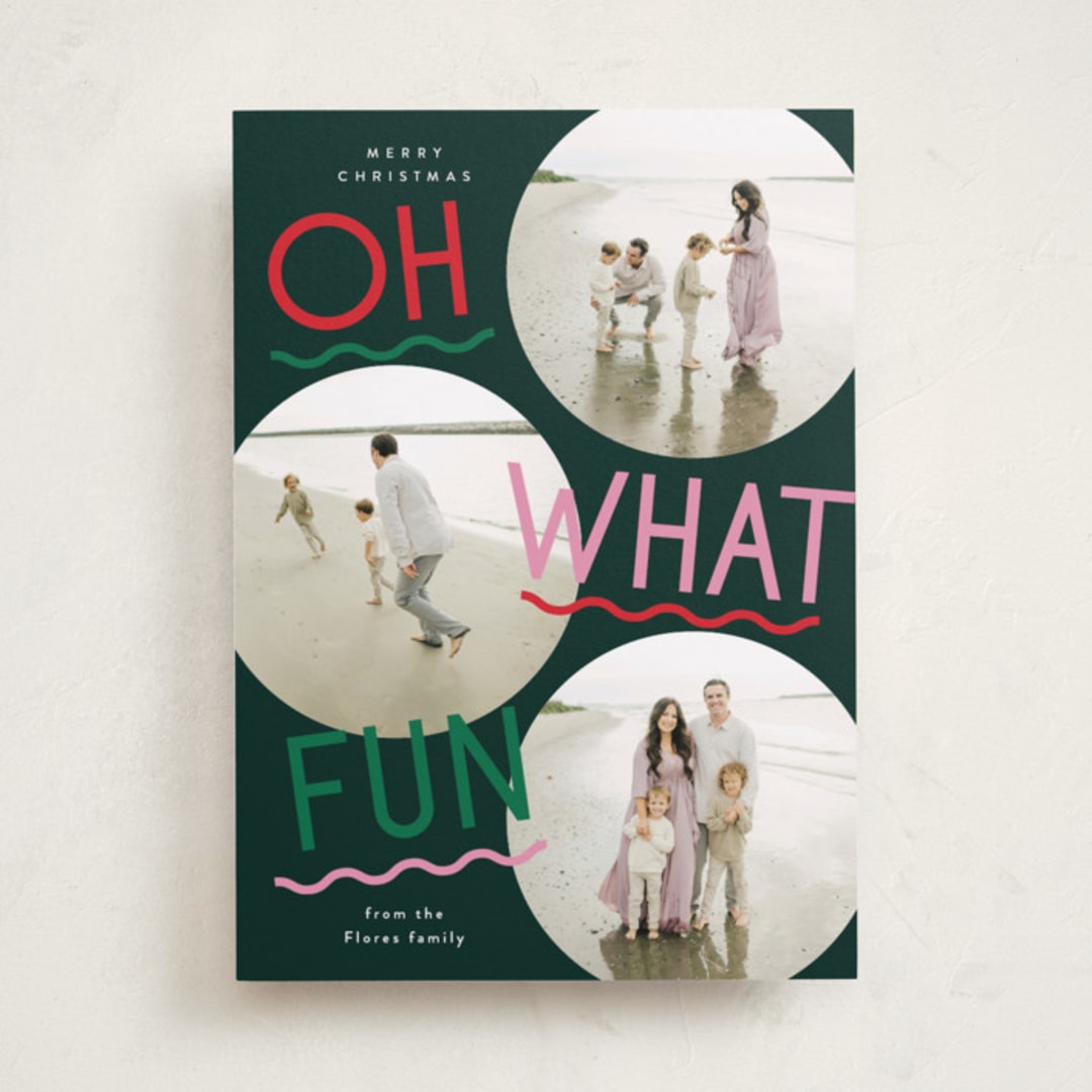 "Fun Redux" - Holiday Cards in Elf Shoes by Everett Paper Goods - Front