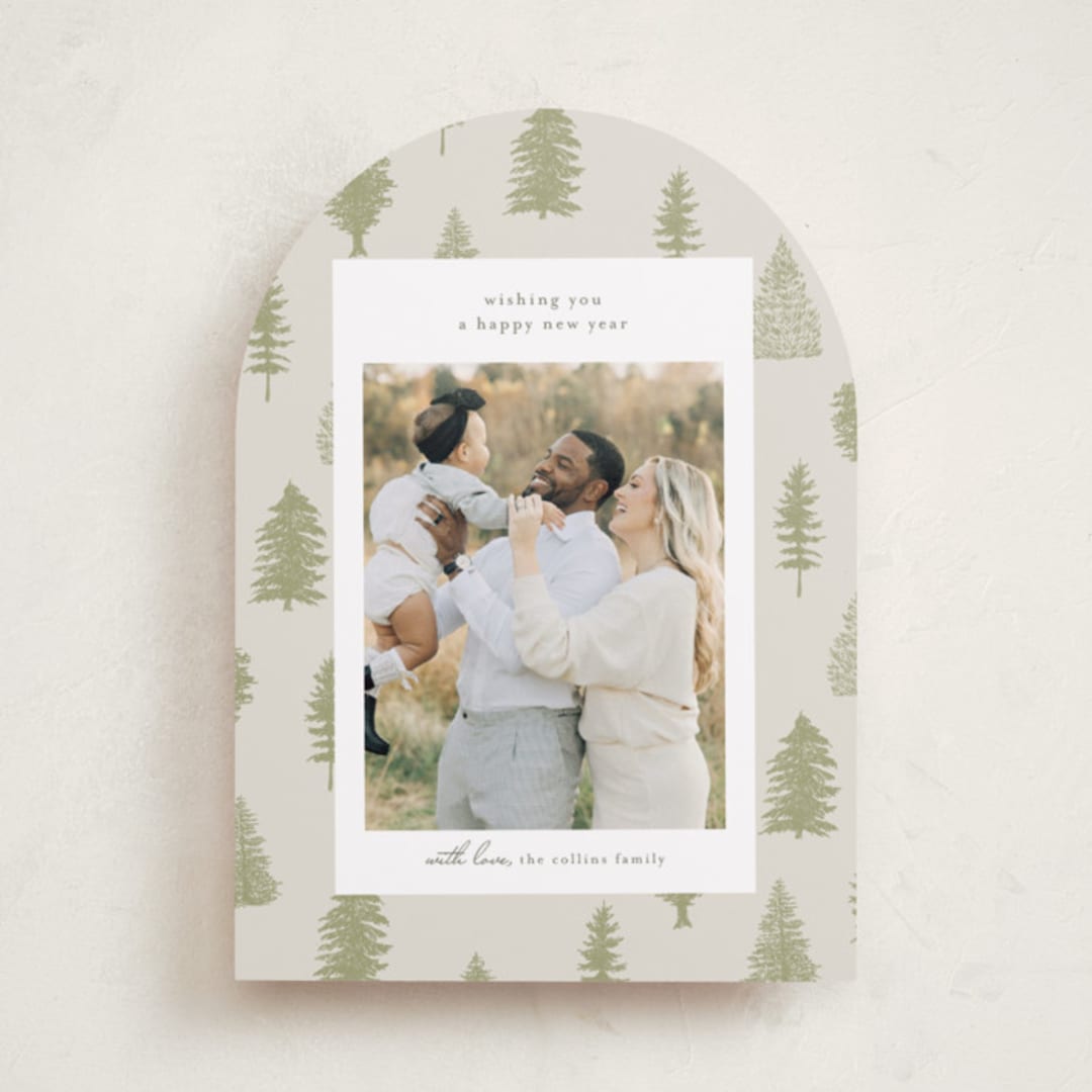 "All Evergreen" - Holiday Cards in Greenery by Heather Cairl - Front