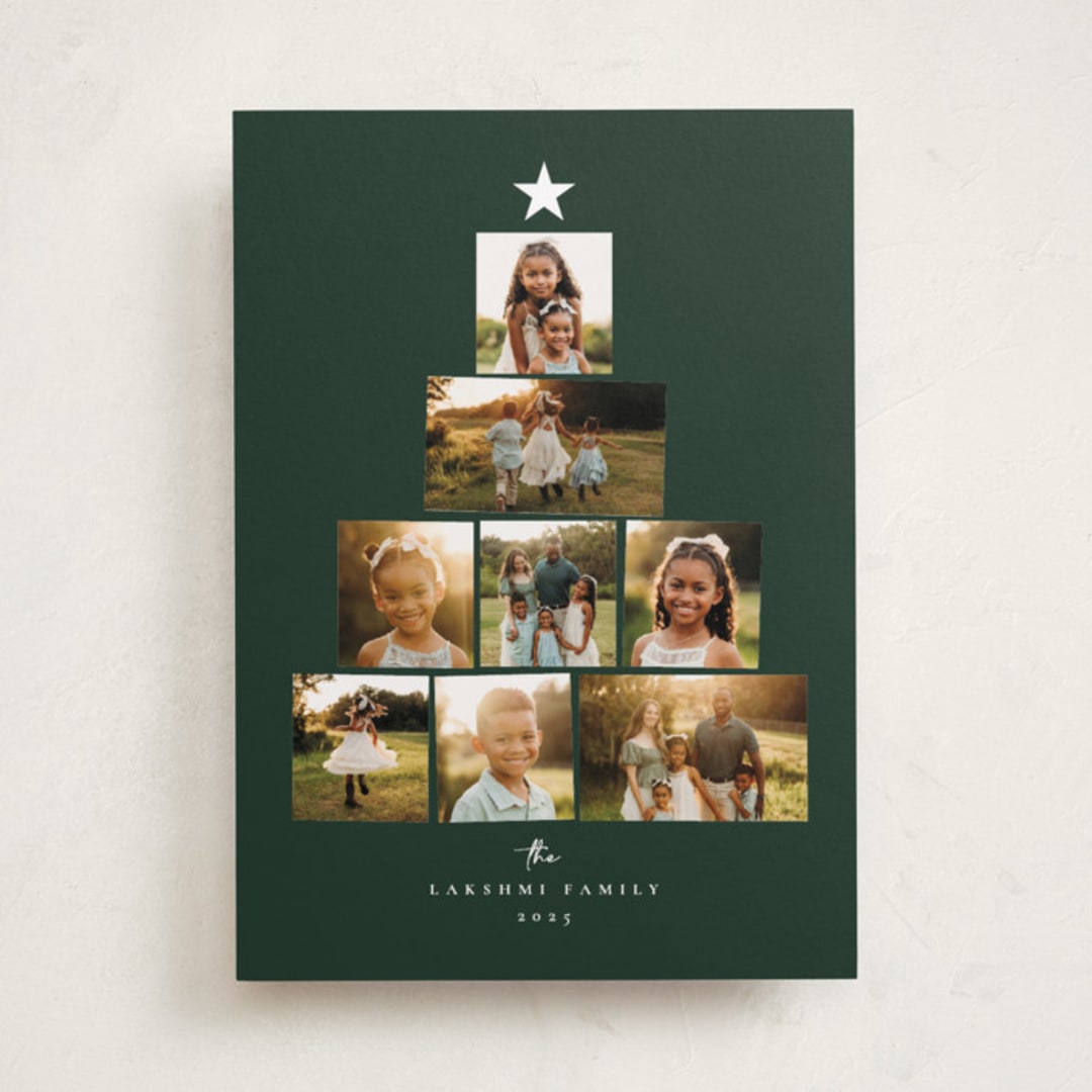 "Starry Tree" - Holiday Cards in Pine by Adelyn T. - Front