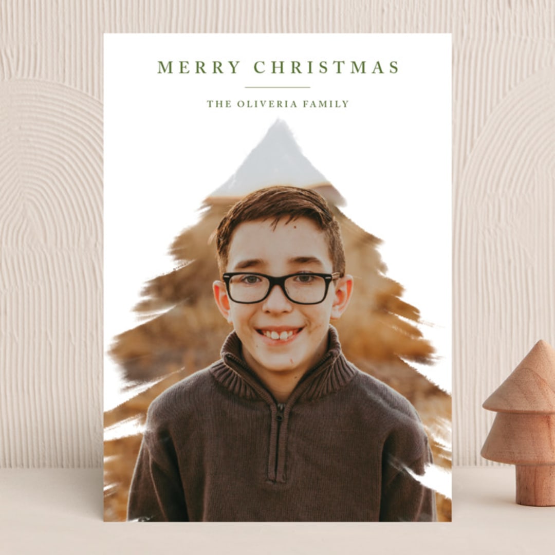 "Christmas Wishes" - Holiday Cards in Wreath by Roopali - Front