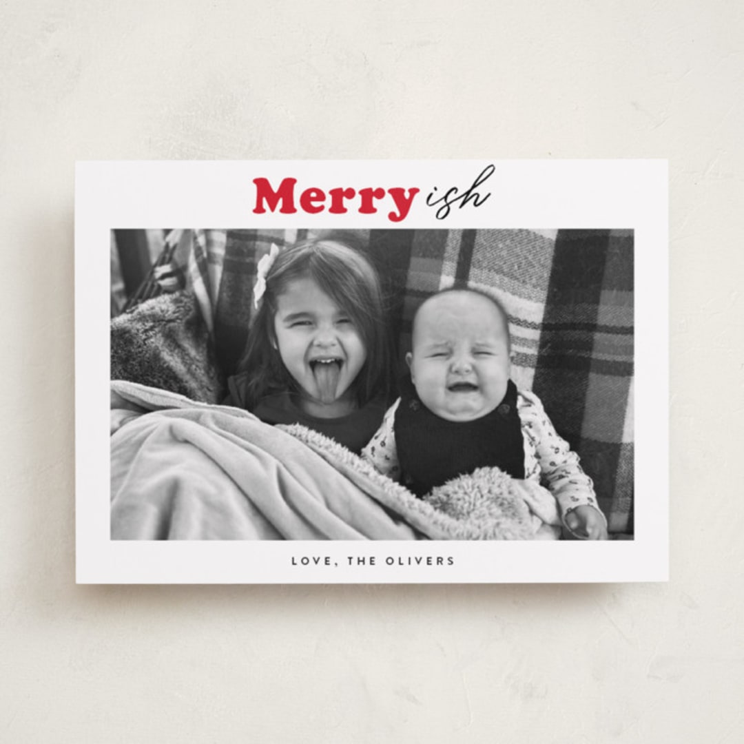 "Festive-ish" - Holiday Cards in Holly by Carrie ONeal - Front
