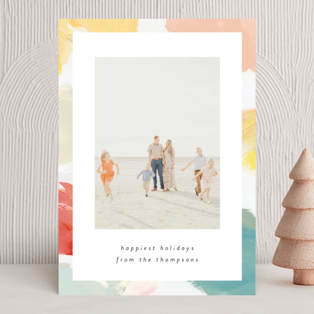 "Playful Palette" - Holiday Cards in Rainbow by Lindsay Megahed - Front