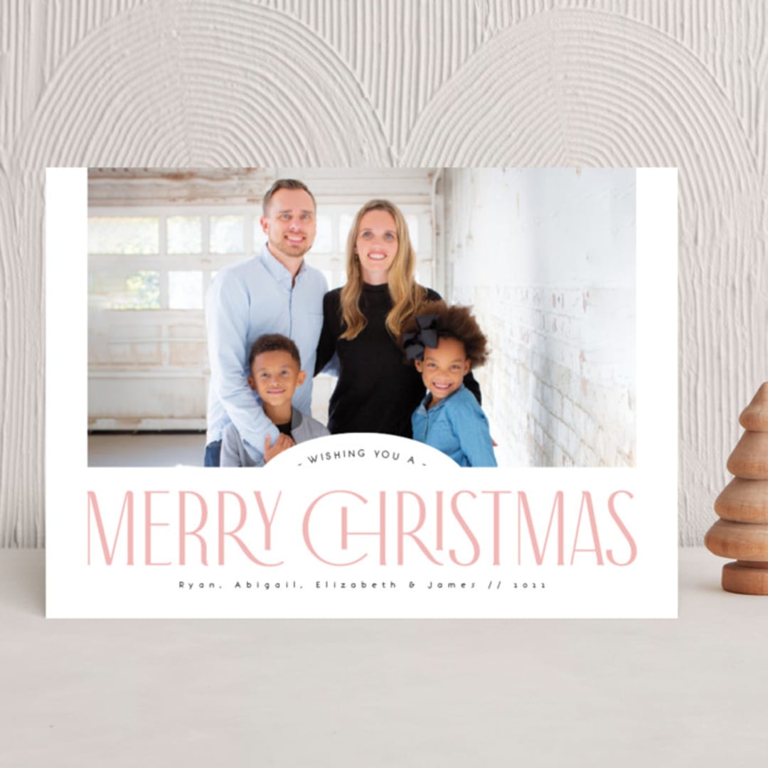 "Classic headline" - Holiday Cards in Gumdrop by Orasie - Front