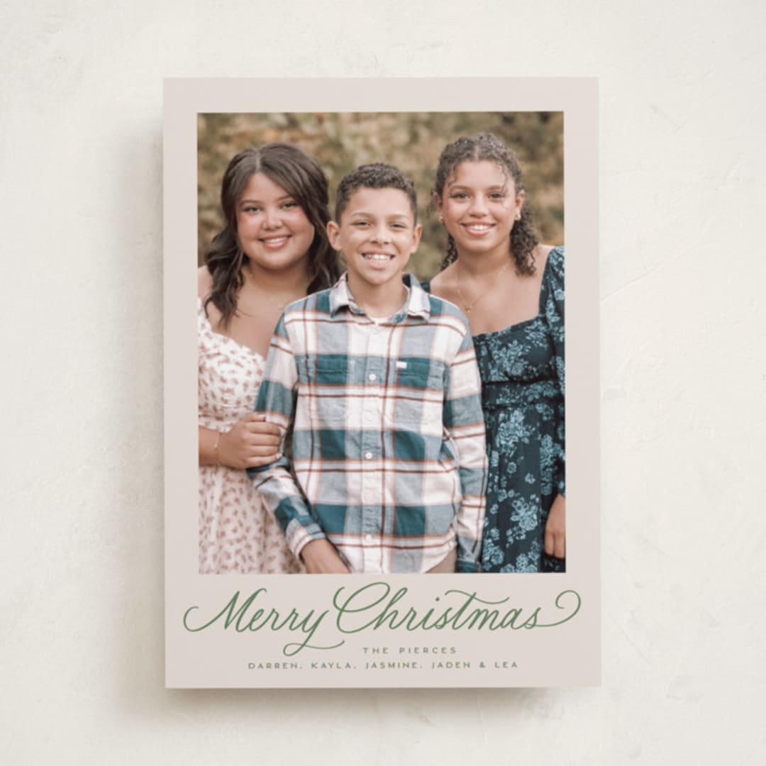 "Classically" - Holiday Cards in Fir by Everett Paper Goods - Front