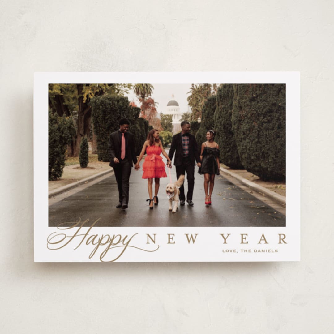 "Footnote" - Holiday Cards in Honey by Carolyn MacLaren - Front