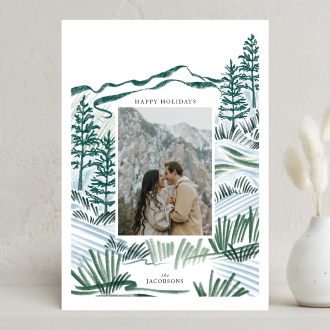 "scene" - Holiday Cards in Pine by Vivian Yiwing - Front