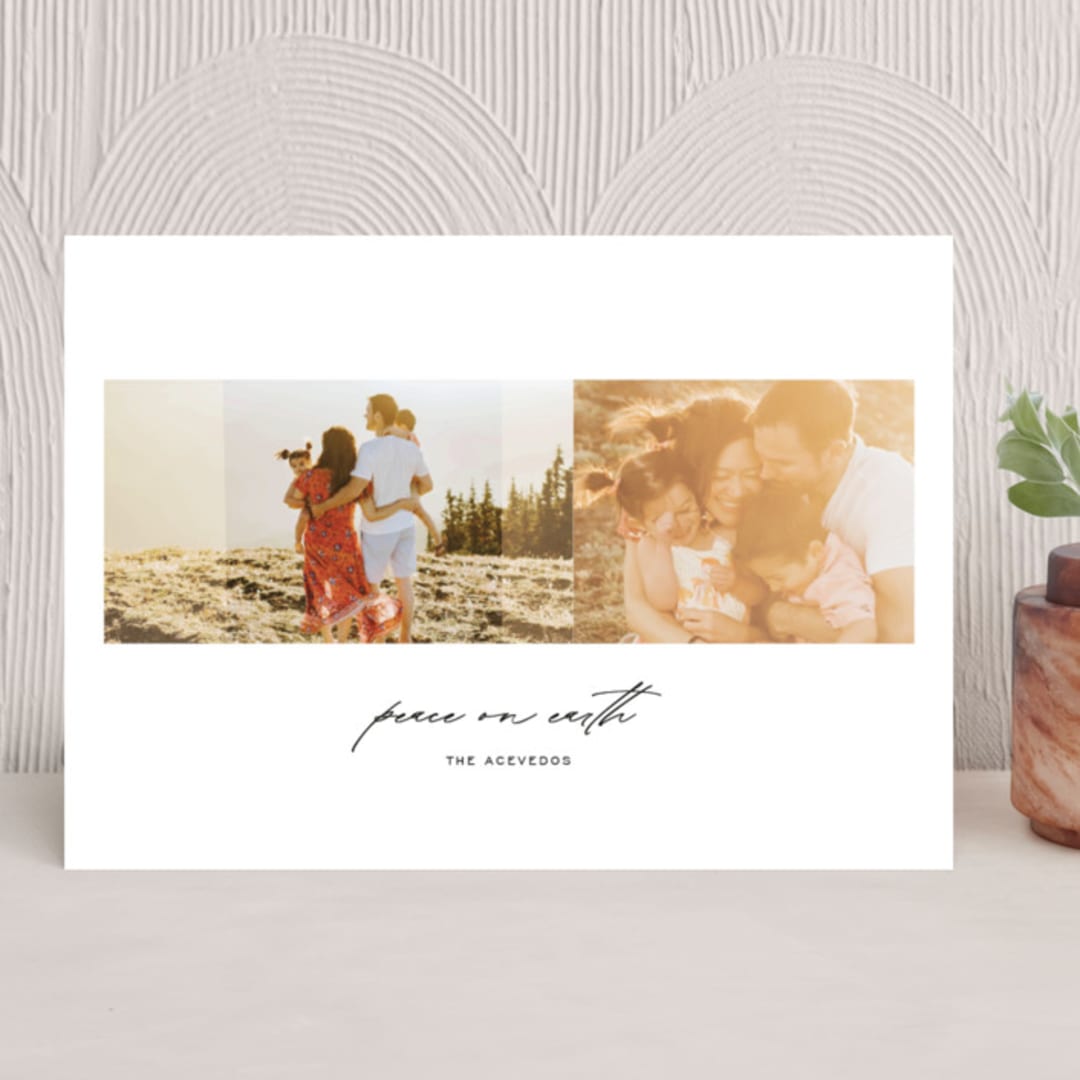 "Double Exposure" - Holiday Cards in Tuxedo by Olivia Kanaley Inman - Front